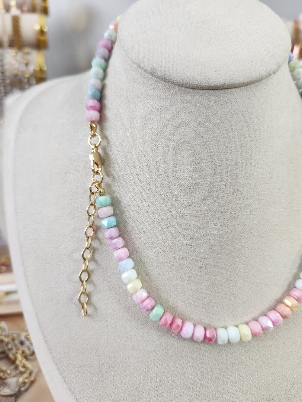 Cotton Candy Moon Charm Necklace - Picture 4 of 5